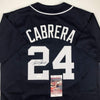 Autographed/Signed Miguel Cabrera Detroit Blue Baseball Jersey JSA COA