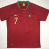 Autographed/Signed Cristiano Ronaldo Portugal Red World Cup Soccer Futbol Jersey Beckett BAS COA