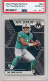 Graded 2020 Panini Mosaic Tua Tagovailoa #262 Rookie RC Football Card PSA 10 Gem Mint