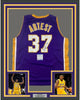 Framed Autographed/Signed Ron Artest 35x39 Los Angeles LA Purple Basketball Jersey PSA/DNA COA