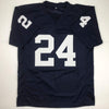 Autographed/Signed Miles Sanders Penn State Blue College Football Jersey JSA COA