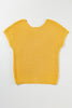 Pink Solid Loose Knit Short Dolman Sleeve Sweater