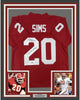 Framed Autographed/Signed Billy Sims 35x39 78 Heisman Oklahoma Maroon College Football Jersey Tristar COA Holo Only