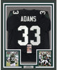 Framed Autographed/Signed Jamal Adams 35x39 New York Black Football Jersey JSA COA