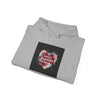 Distressed Heart Collage Hoodie | Soft Grunge Hearts, punk heart design by Tristan’s Treehouse