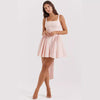 Square Neck Sleeveless Dress With Backless Bow Design Summer Fashion Slim Short Dresses For Women Clothing