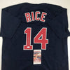 Autographed/Signed Jim Rice Boston Blue Baseball Jersey JSA COA by Hall of Fame Sports Memorabilia