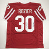 Autographed/Signed Mike Rozier Heisman 1983 Nebraska Red College Football Jersey Tristar COA Holo