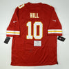 Autographed/Signed Tyreek Hill Kansas City Chiefs Red Authentic Football Jersey Fanatics COA