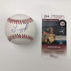 Autographed/Signed Jose Altuve Astros Rawlings Official Major League Baseball ROML JSA COA Auto