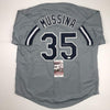 Autographed/Signed Mike Mussina New York Grey Baseball Jersey JSA COA