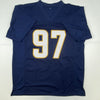Autographed/Signed Joey Bosa #97 Los Angeles LA Dark Blue Football Jersey JSA COA
