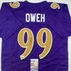 Autographed/Signed Odafe Oweh Baltimore Color Rush Football Jersey JSA COA