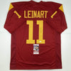 Autographed/Signed Matt Leinart USC Southen Cal Red College Football Jersey JSA COA