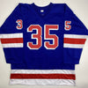 Autographed/Signed Mike Richter New York Blue Hockey Jersey PSA/DNA COA by Hall of Fame Sports Memorabilia