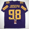 Autographed/Signed Linval Joseph Minnesota Color Rush Football Jersey JSA COA