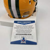 Autographed/Signed Davante Adams Green Bay Packers Football Mini Helmet Beckett BAS COA