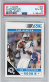 Graded 2011 Score Cam Newton #315 White Jersey Rookie RC Football Card PSA 10 Gem Mint