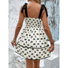 Tie Strap Mini Dress – Smocked Summer A-Line Dress by FitiqueFit