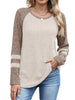 Ribbed Knit Raglan Long Sleeve T-Shirt by Simply Love