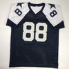 Autographed/Signed Michael Irvin Dallas Thanksgiving Day Blue Football Jersey Beckett BAS COA