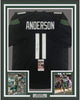 Framed Autographed/Signed Robby Anderson 35x39 New York 2019 Black Football Jersey JSA COA