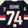 Autographed/Signed TJ T.J. Oshie United States USA Blue Olympics Hockey Jersey Beckett BAS COA
