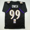Autographed/Signed Odafe Oweh Baltimore Black Football Jersey JSA COA