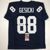 Autographed/Signed Mike Gesicki Penn State Blue College Football Jersey JSA COA