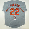 Autographed/Signed Jim Palmer HOF 1990 Baltimore Grey Baseball Jersey JSA COA by Hall of Fame Sports Memorabilia
