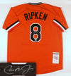 Autographed/Signed Cal Ripken Jr. Baltimore Orioles Custom Orange Jersey JSA COA