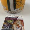 Autographed/Signed Jim Taylor HOF 76 Green Bay Packers Football Mini Helmet JSA COA