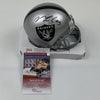 Autographed/Signed Maxx Crosby Las Vegas Oakland Raiders Football Mini Helmet JSA COA