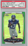 Graded 2014 Topps Chrome Odell Beckham Jr. #117 Green Refractor Facing Forward Rookie RC Football Card PSA 10 Gem Mint
