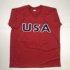 Autographed/Signed Alex Morgan Red Soccer Team USA World Cup Jersey JSA COA