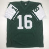Autographed/Signed Vinny Testaverde New York Green Football Jersey JSA COA
