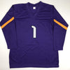 Autographed/Signed Hope Solo Purple Long Sleeve Soccer Team USA World Cup Jersey JSA COA
