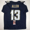 Autographed/Signed Keenan Allen Los Angeles LA Dark Blue Football Jersey JSA COA