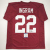 Autographed/Signed Mark Ingram Alabama Red College Football Jersey Beckett BAS COA