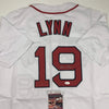 Autographed/Signed Fred Lynn Boston White Baseball Jersey JSA COA by Hall of Fame Sports Memorabilia