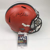 Autographed/Signed Nick Chubb Cleveland Browns Full Size FS F/S Replica Football Helmet JSA COA