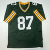 Autographed/Signed Jordy Nelson Green Bay Green Stat Football Jersey JSA COA