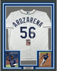 Framed Autographed/Signed Randy Arozarena 35x39 Tampa Bay Rays White Authentic Nike Baseball Jersey JSA COA