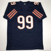 Autographed/Signed Dan Hampton HOF 2002 Chicago Blue Football Jersey JSA COA