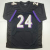 Autographed/Signed Marcus Peters Baltimore Black Football Jersey JSA COA
