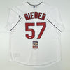 Autographed/Signed Shane Bieber Cleveland Indians White Majestic Baseball Jersey JSA COA