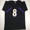 Autographed/Signed Lamar Jackson Baltimore Black Football Jersey JSA COA