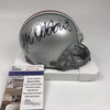 Autographed/Signed JK J.K. Dobbins Ohio State Buckeyes College Football Mini Helmet JSA COA