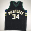 Autographed/Signed Giannis Antetokounmpo Milwaukee Black Custom Basketball Jersey JSA COA by Hall of Fame Sports Memorabilia