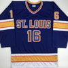 Autographed/Signed Brett Hull St. Louis Blue Hockey Jersey RSA COA